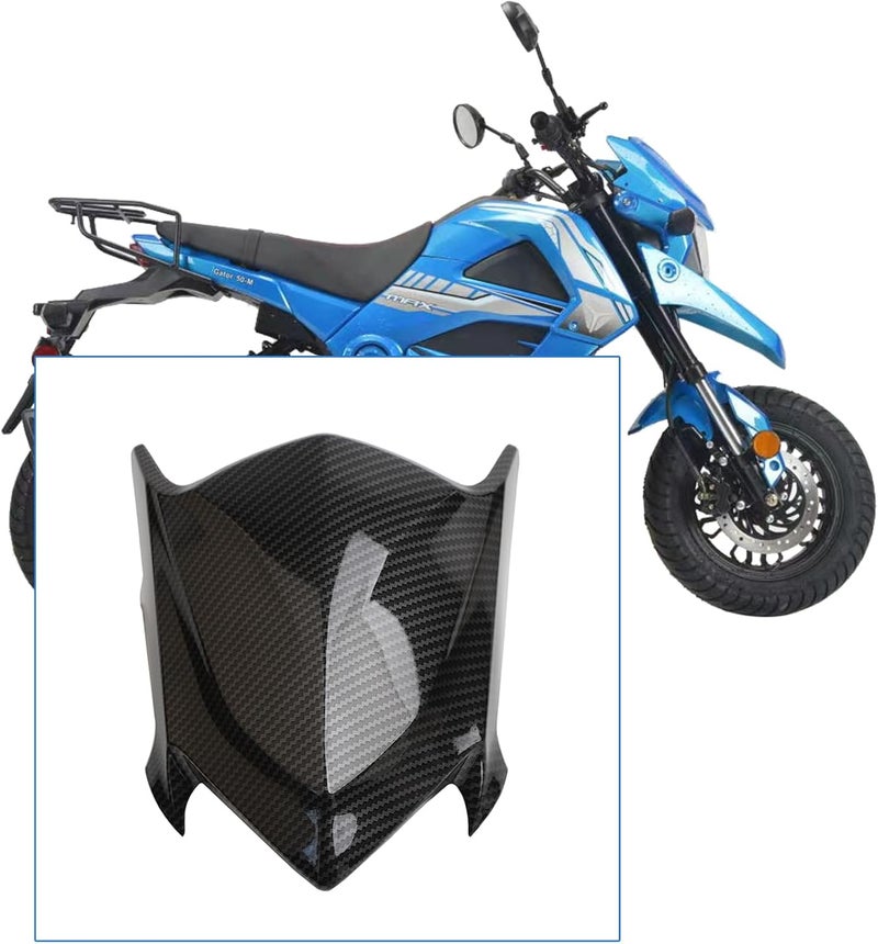 Minho Motorcycle Windshield for Honda Grom MSX 125 (2013-2016) - Carbon Fiber Pattern - Image 4