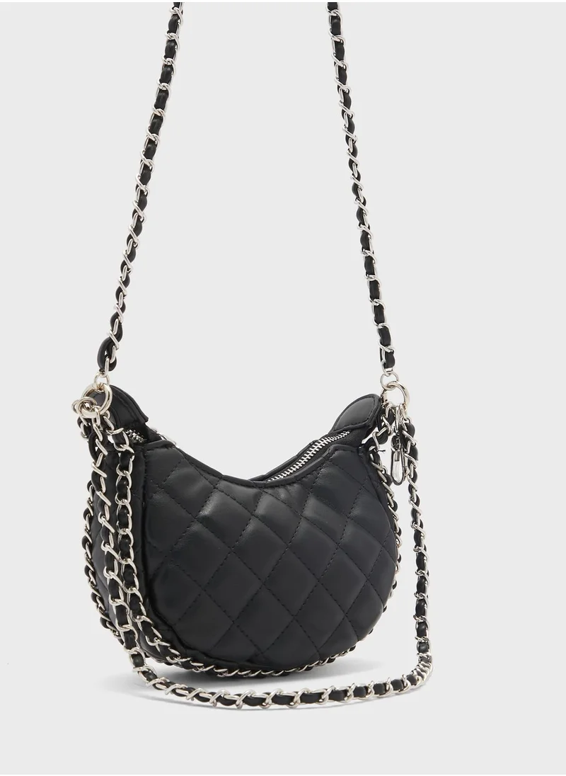 جينجر Quilted Crossbody Bag With Chain