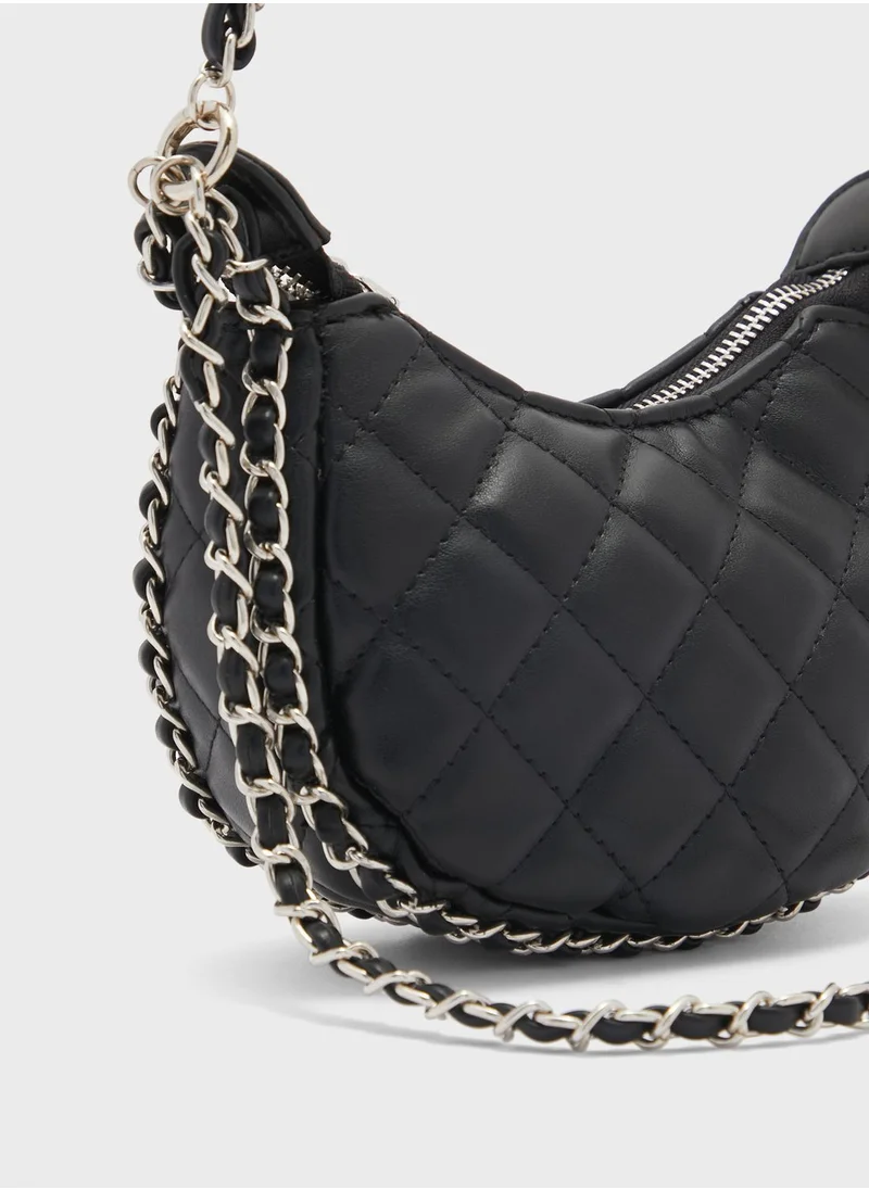 جينجر Quilted Crossbody Bag With Chain