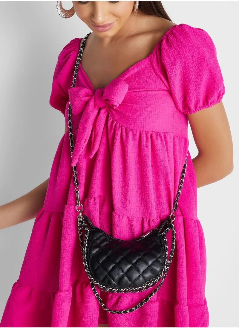 جينجر Quilted Crossbody Bag With Chain