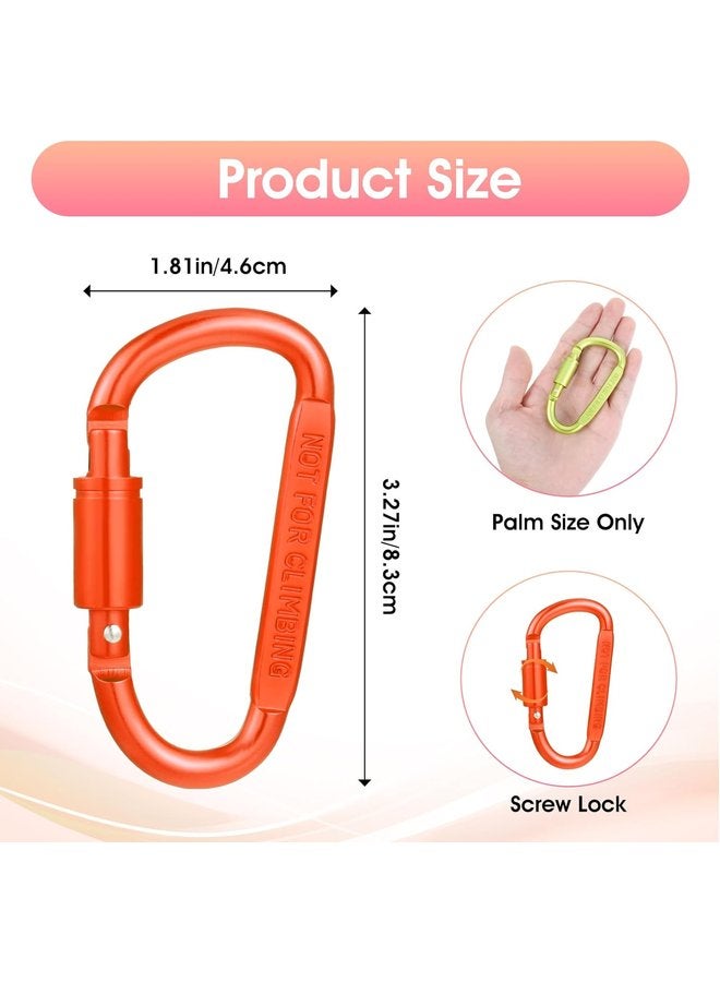 Oasisgalore 3-inch Aluminum D-Ring Carabiner Clips, 4 Pack, for Outdoor Camping & Hiking  - Image 2
