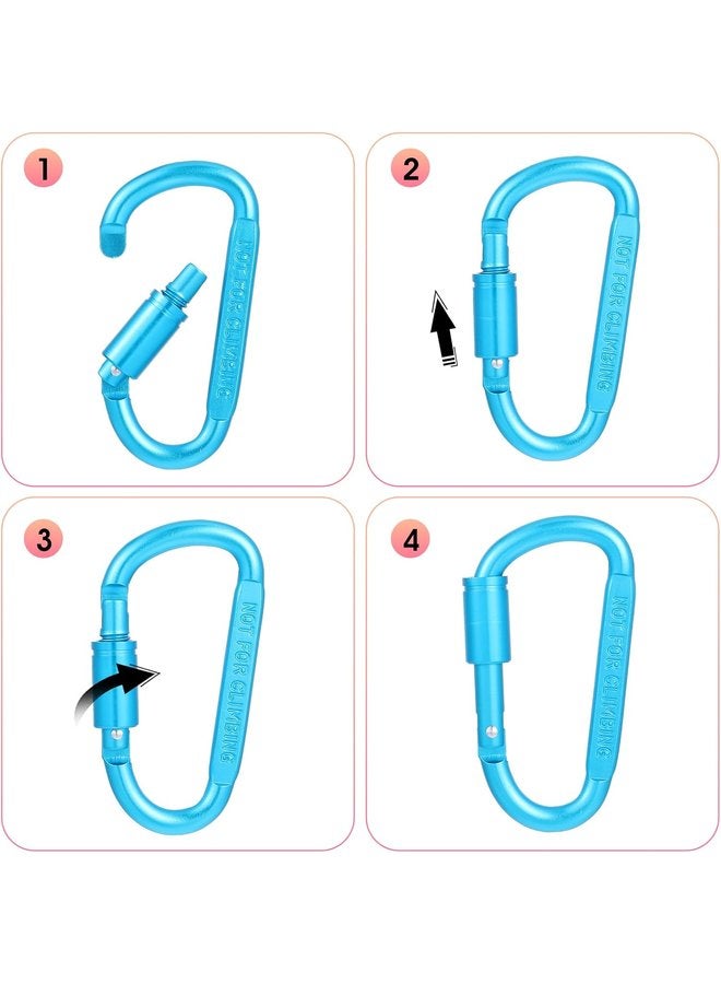 Oasisgalore 3-inch Aluminum D-Ring Carabiner Clips, 4 Pack, for Outdoor Camping & Hiking  - Image 3