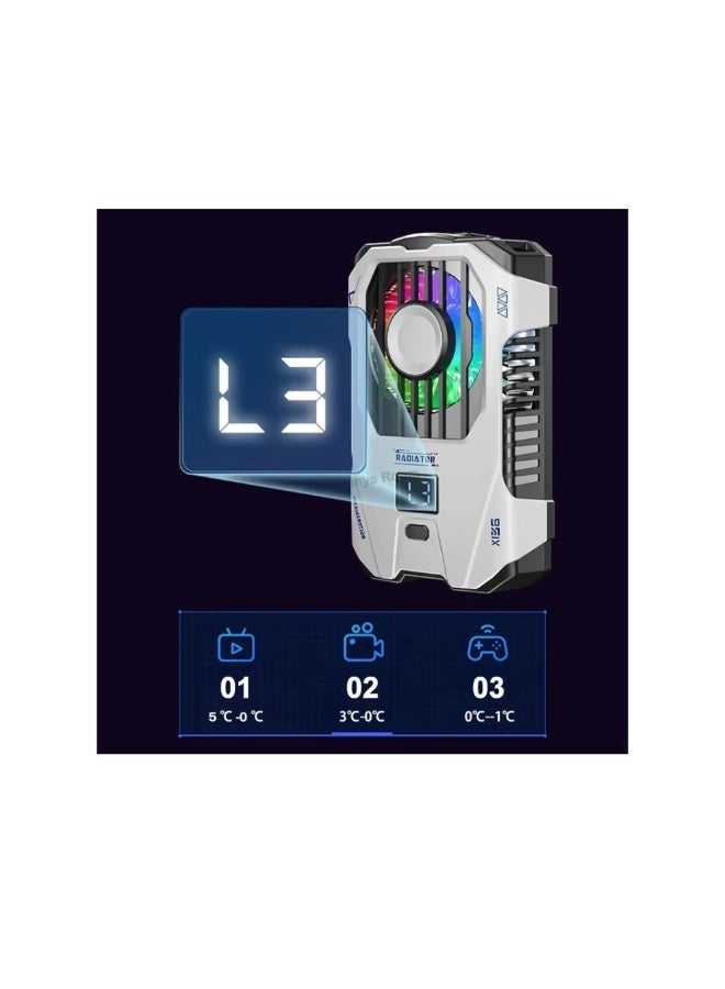 ELTRAZONE X136 Mobile Phone Cooling Fan, Adjustable Semiconductor Radiator with High-Speed Cooling for Gaming, Heat Reduction for Long Play Sessions, Quiet Operation, Compatible with Most Smartphones - Image 2
