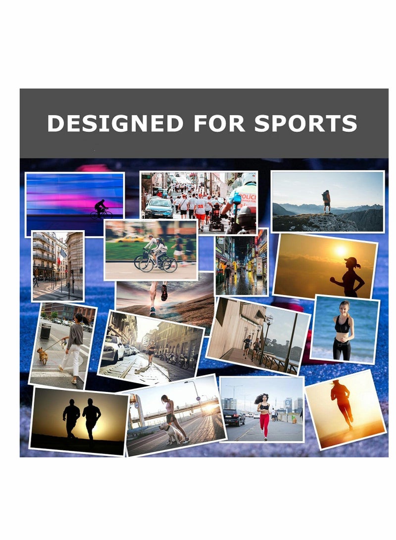 Excefore حقيبة خصر للركض، حقيبة خصر نحيفة مع حامل هاتف للرجال والنساء، مناسبة للمشي، التنزه، التمرين، السفر، وركوب الدراجات، تناسب جميع الهواتف المحمولة، سوداء - Image 5