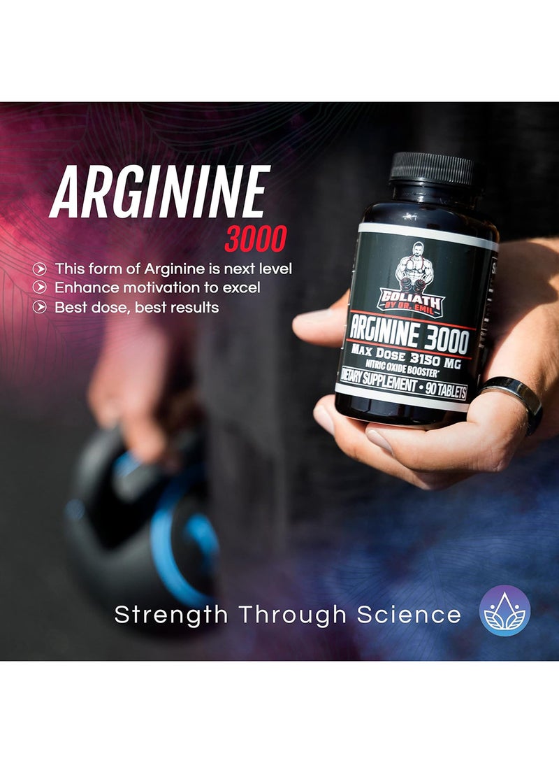 دي آر اميل نيوترشن ال أرجينين 3150 مجم - 90 قرصأرجينين 300 معزز أكسيد النيتريك 3150 مجم 90 قرصًا - Image 3