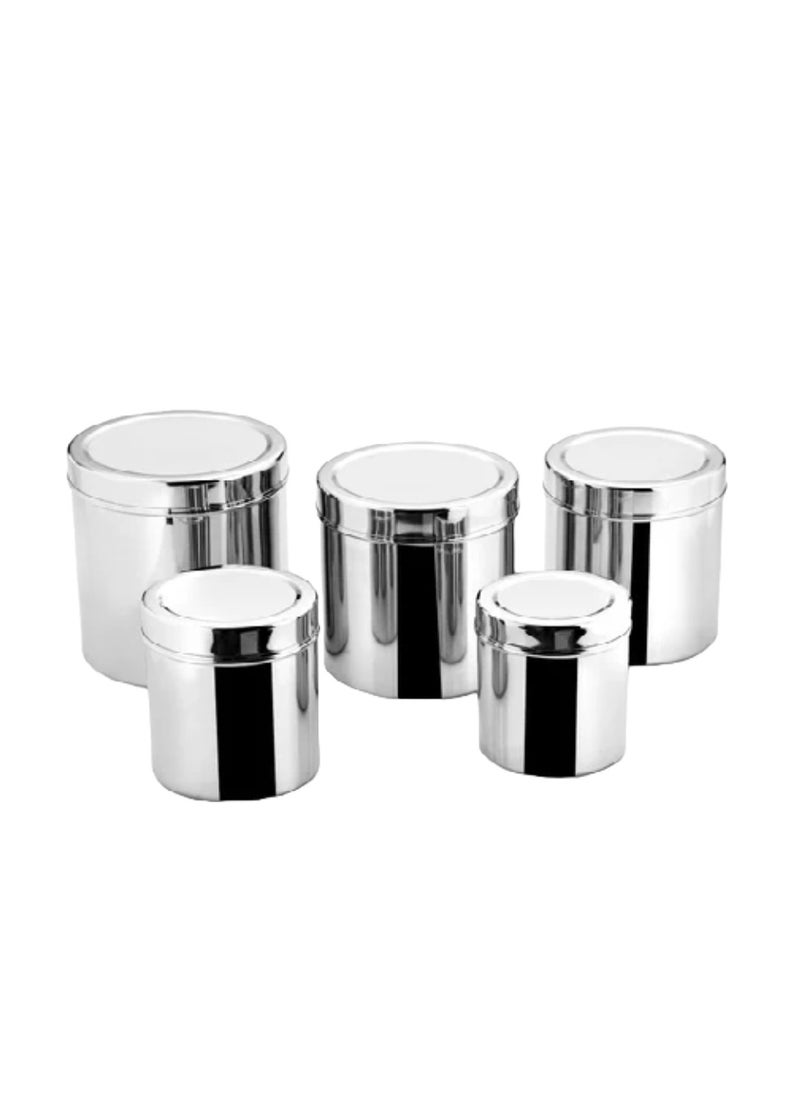 Ayda - 5-Pieces Stainless Steel Dabba Storage Box with Air Tight Lid - Image 1