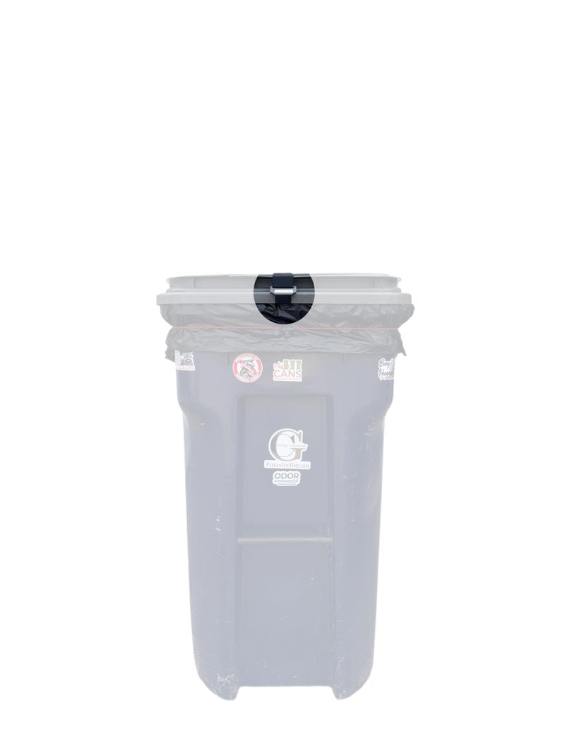Garbage Commander AmericanMade Premium Garbage Strap Adjustable Garbage Can Security Strap Heavy Duty Material Black  Bt Garbaeg Commander