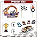 KEEPARTY 24PCS Race Car Happy Birthday Cake Decoration Race Car Cake Toppers Race Car Themed Birthday Party Supplies Boy and Girl Cake Decoration - Image 2