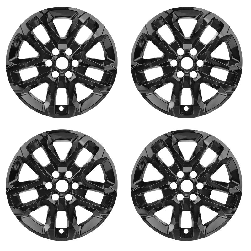Wheel Skins Compatible with Chevy Traverse 20182023 18inch Wheel Covers Black Set of 4 Pcs