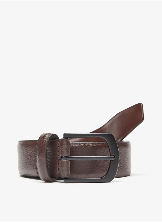 LBL by Shoexpress Men's Textured Belt with Pin Buckle Closure  - Image 3