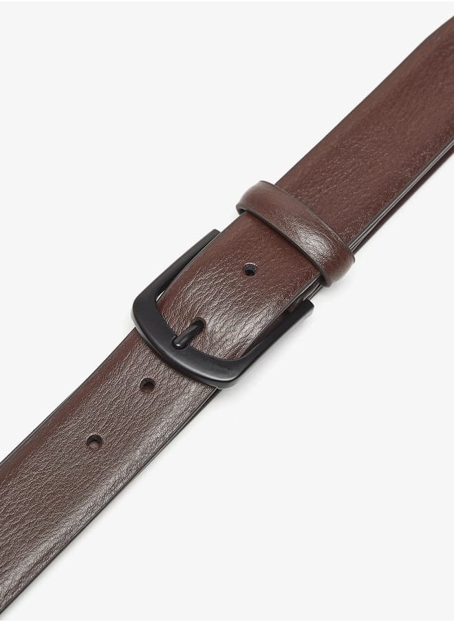 LBL by Shoexpress Men's Textured Belt with Pin Buckle Closure  - Image 2