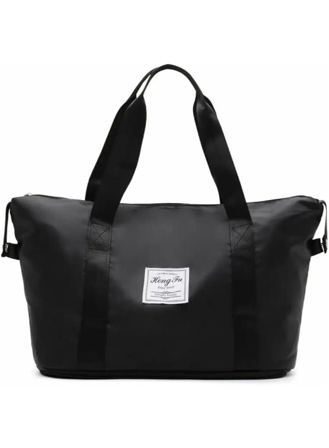 شنطة سفر دفل فيرن آسباير مقاومة للماء قابلة للتوسيع ، كبيرة - أسود