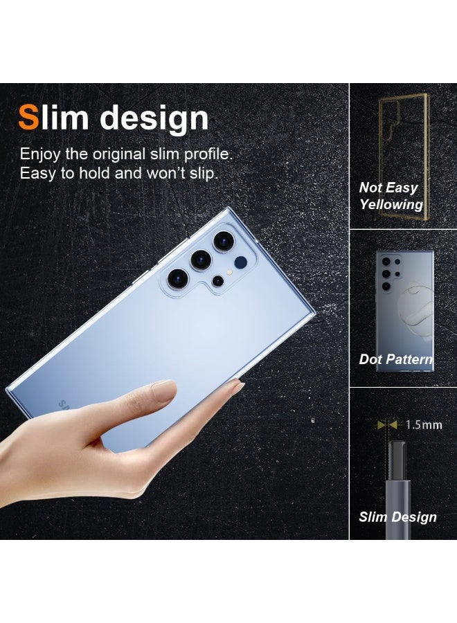 Houmt Samsung Galaxy S22 Ultra Clear Case Cover Slim Crystal Clear Full Transparency Shockproof Cover For Samsung Galaxy S22 Ultra - Image 4