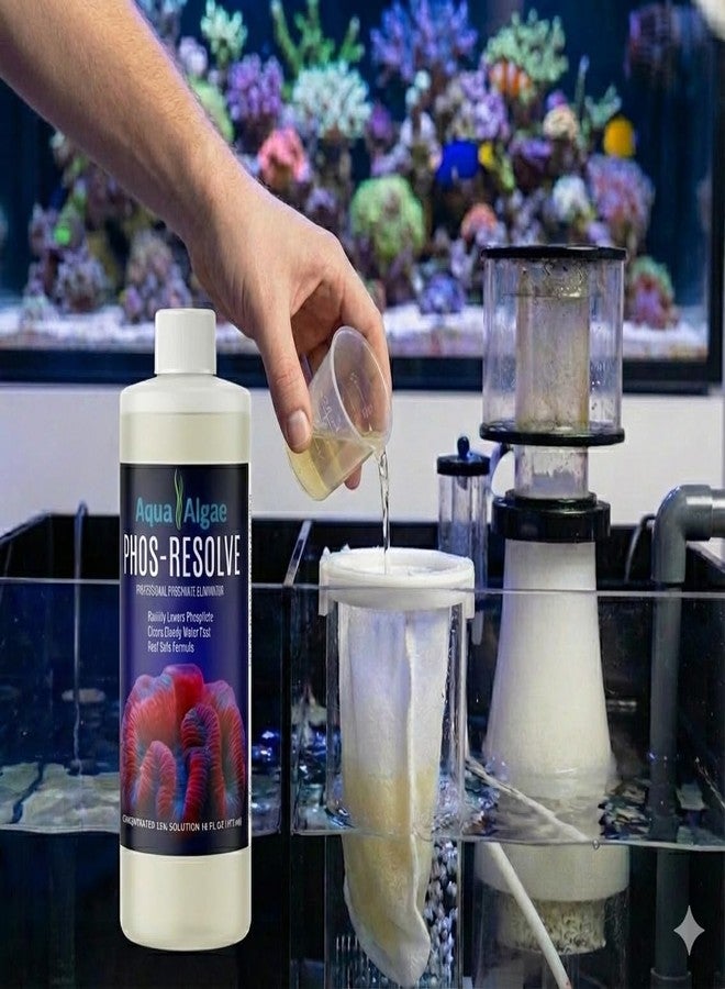 Aqua Algae Phos-Resolve Professional Strength Phosphate Remover for Reef Tanks & Aquariums - High Concentration 15% Lanthanum Chloride Solution - Rapidly Lowers PO4 & Clarifies Water - Made in USA (16 oz) - Image 4