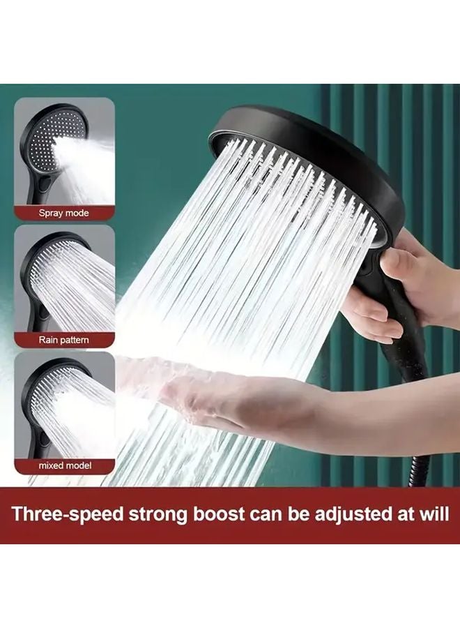 High Pressure Handheld Shower Head 5 Modes Black Easy Install Modern Bathroom - Image 5