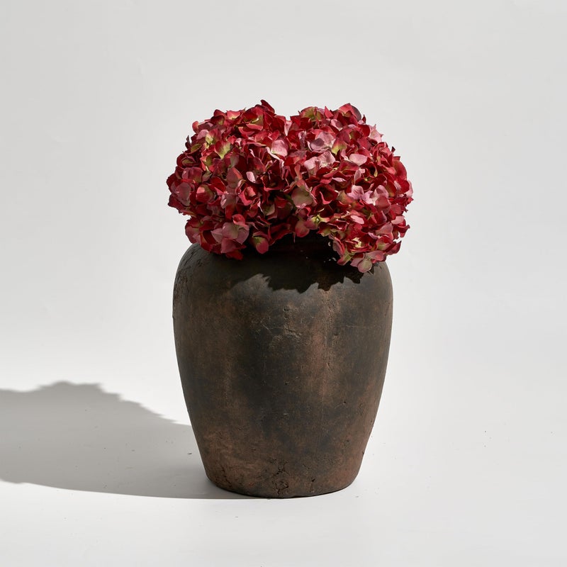 LB2 Brown Ceramic Large Vase, 11" Tall Zen Style vase, Terra Cotta Pitcher, Distressed Farmhouse Decor, Pottery Decorative Flower for Home Decor (A - Brown 11.8") - Image 5