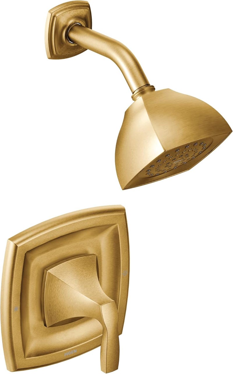 MOEN Moen Voss Brushed Gold PosiTemp PosiTemp Pressure Balancing Shower Trim Featuring Showerhead and Shower Lever Handle Valve Required T2692BG  - Image 1