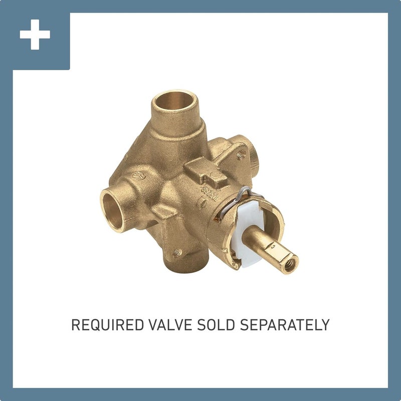 MOEN Moen Voss Brushed Gold PosiTemp PosiTemp Pressure Balancing Shower Trim Featuring Showerhead and Shower Lever Handle Valve Required T2692BG  - Image 3