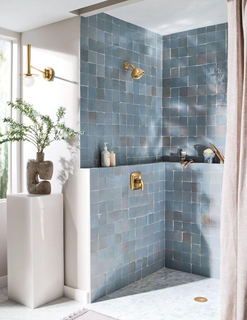 MOEN Moen Voss Brushed Gold PosiTemp PosiTemp Pressure Balancing Shower Trim Featuring Showerhead and Shower Lever Handle Valve Required T2692BG  - Image 2