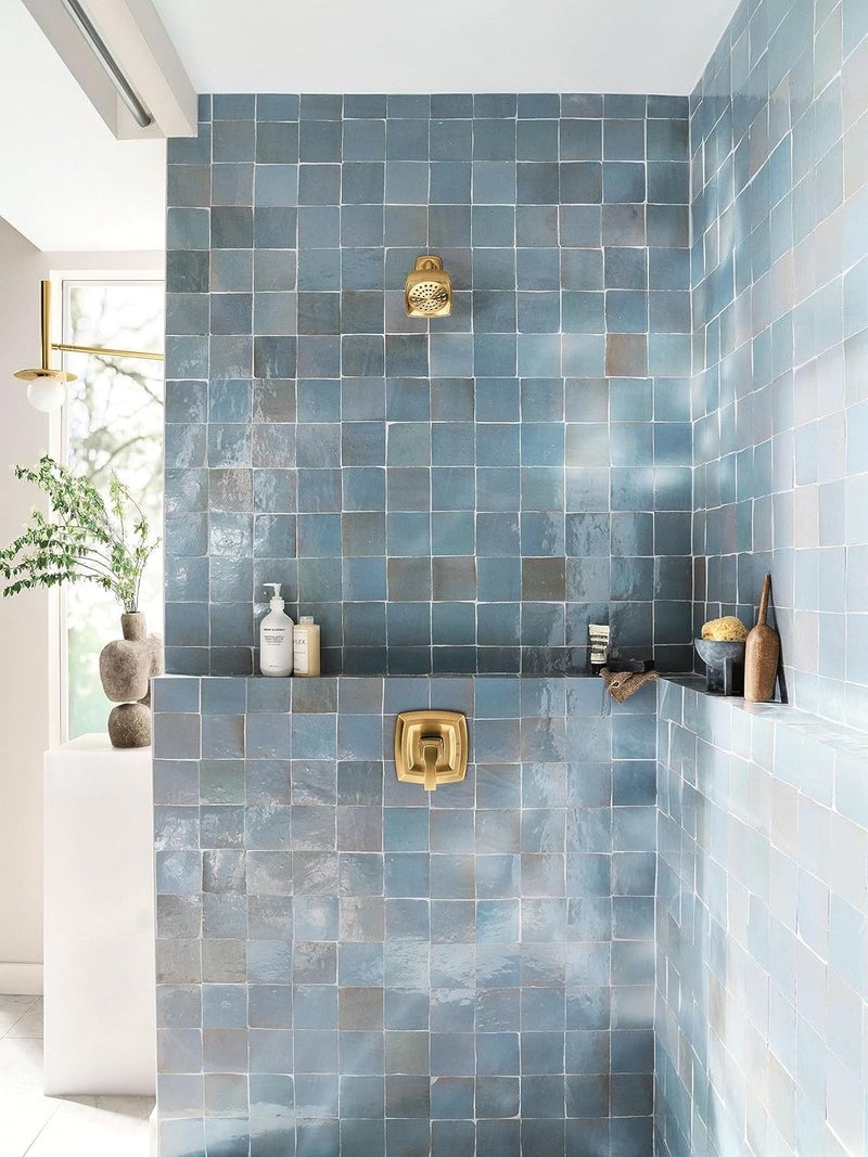 MOEN Moen Voss Brushed Gold PosiTemp PosiTemp Pressure Balancing Shower Trim Featuring Showerhead and Shower Lever Handle Valve Required T2692BG  - Image 5