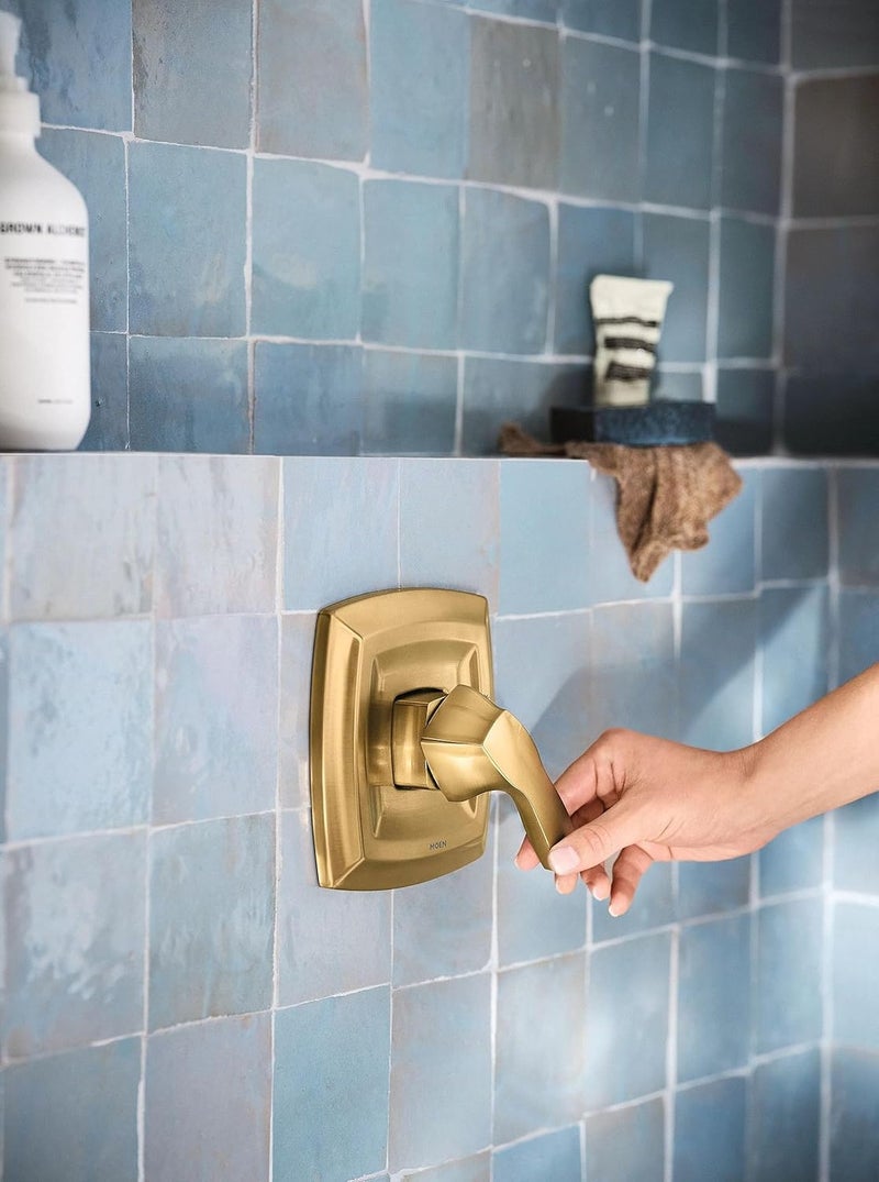MOEN Moen Voss Brushed Gold PosiTemp PosiTemp Pressure Balancing Shower Trim Featuring Showerhead and Shower Lever Handle Valve Required T2692BG  - Image 4