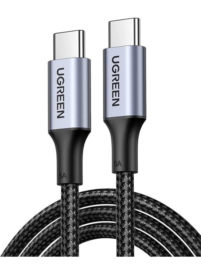 UGREEN ECO UGREEN USB C Cable 0.5M, Braided 100W Power Delivery PD Super Fast Charge Cable USB C to Type C for iPhone 15/16 pro max, iPad mini 7, MacBook Pro, iPad, Samsung S25Ultra/S24/23, Huawei P70 - Image 1