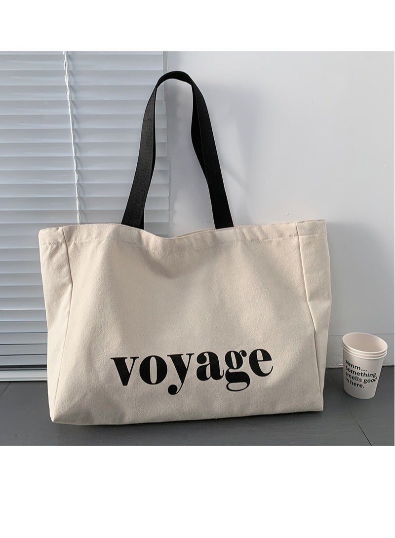 Women's Shoulder Tote Bag Canvas Handbag For Women Large Capacity Bucket Bag Fashionable Travel Messenger Shoulder Bag for Ladies Girls College Students  - Image 1