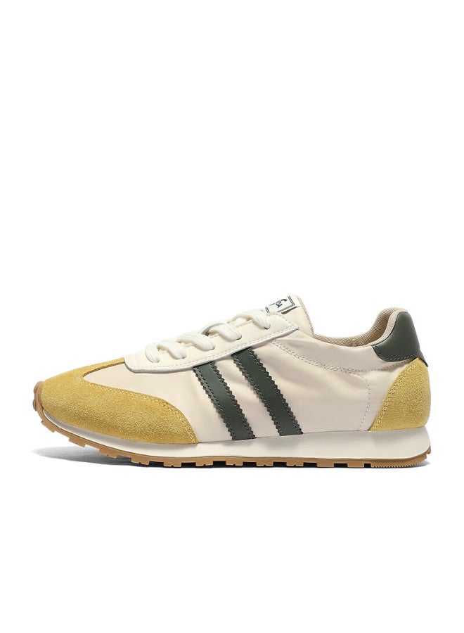 Senda a Agan Women's Non-slip Comfortable Outdoor Sports Casual Shoes Women's Derby Shoes Off-white Yellow Size 39 - Image 4