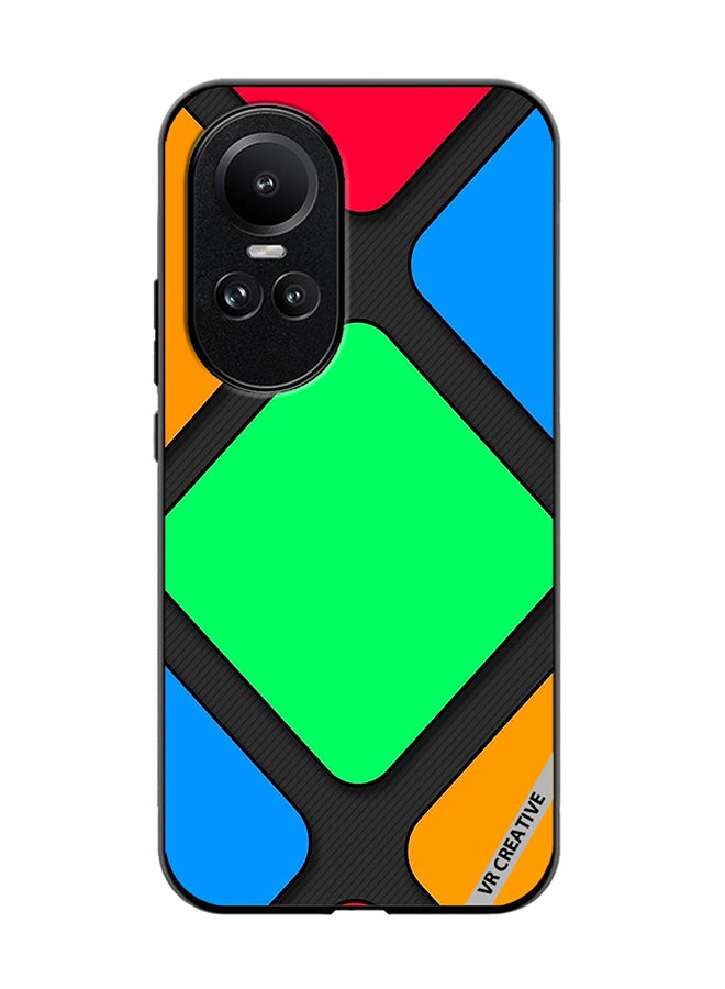VR CREATIVE Protective Case Cover For Oppo Reno 10 Abstract Design Multicolour - Image 1