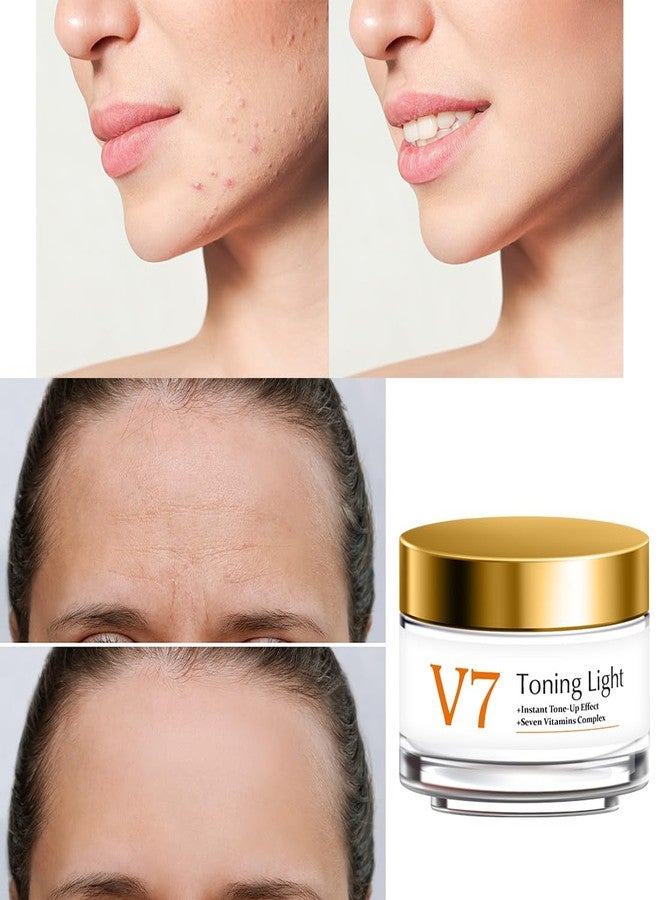 ZeroLuxury® V7 Toning Light Cream | Hydrating & Brightening Face Cream | Revitalizing Moisturizer for Youthful Glow | Nourishing Skin Care Cream | [Pack of 2] - Image 5