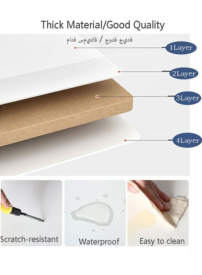 GoldenLike  طاولات بجانب السرير مع درجين، طاولة جانبية عصرية، خزانة تخزين لغرفة النوم، طاولة جانبية خشبية لغرفة المعيشة وغرفة النوم (50*42*60 سم) - Image 5