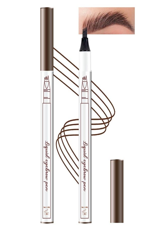 BINGBRUSH Eyebrow Ink Pencil by Brow Stylist -Micro 4 Point Brow Pen Lift & Snatch Eyebrow Pen Kits with 3 Eyebrow Stencil Long-Lasting Waterproof Natural Eyebrow Hair(1Pc 01# chestnut colour) - Image 1