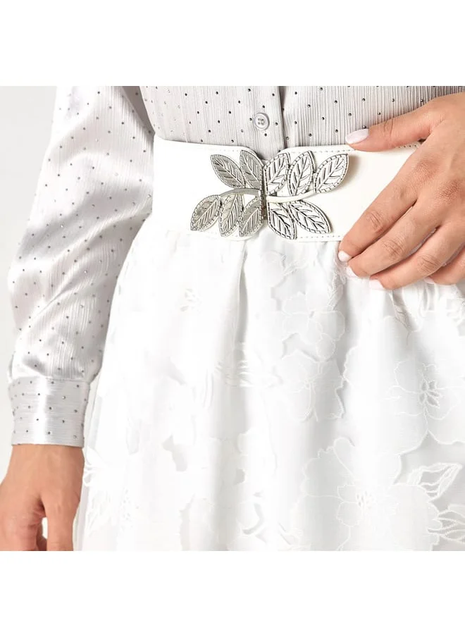 Iconic Iconic Textured A-line Skirt