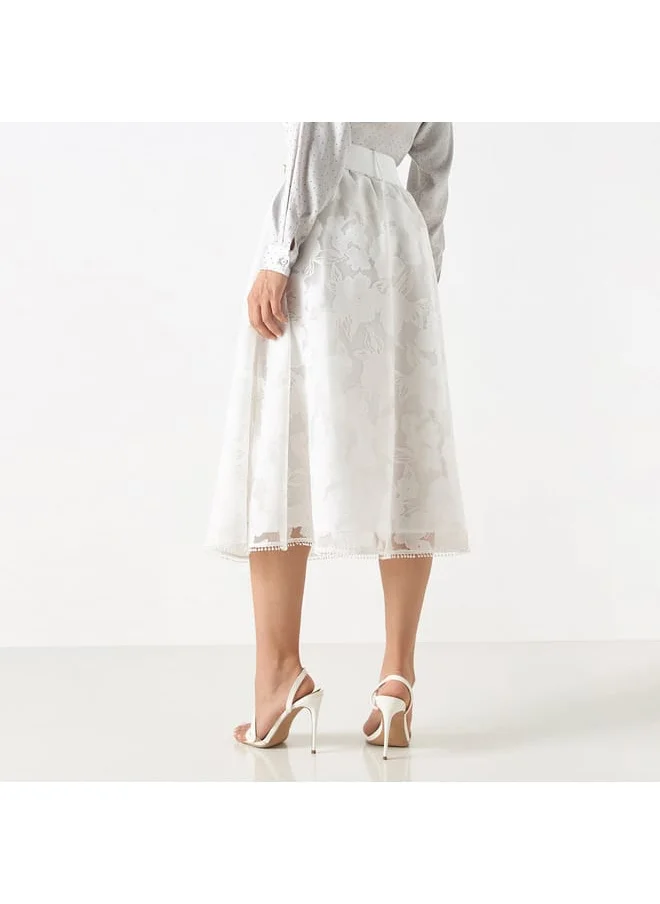 Iconic Iconic Textured A-line Skirt