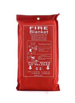 DUA EXPORT DUA EXPORT Blanket Emergency 1 x 2 m Survival Fiberglass Flame Retardant Protection Fire Blanket Shelter Safety Cover for The Kitchen Fireplace Grill Car Camping 5 