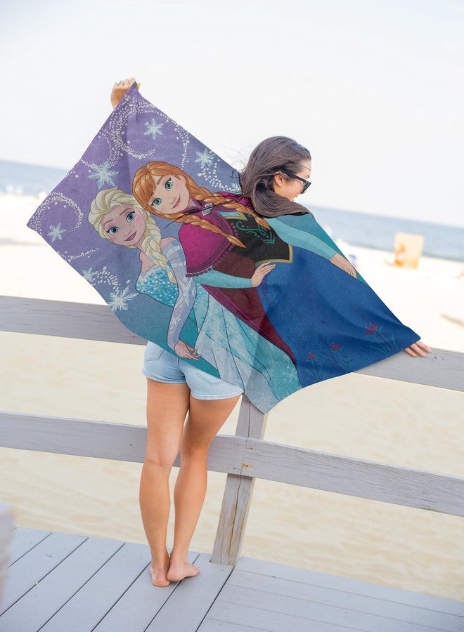 Jay Franco Frozen 2 Snowflake Sister Bath/Pool/Beach Towel, Multi 28” x 58” - Image 3
