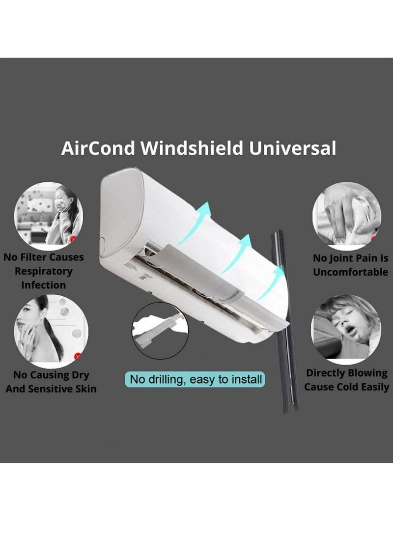 رايتشر حامي هواء مكيف الهواء  Air Conditioner Deflector، حاجز توجيه هواء التكييف، حامي قابل للتعديل لمنع تدفق الهواء مباشرة من مكيف الهواء، للاستخدام في المنزل والمكتب، حاجب هواء قابل للسحب لمكيف ال - Image 5