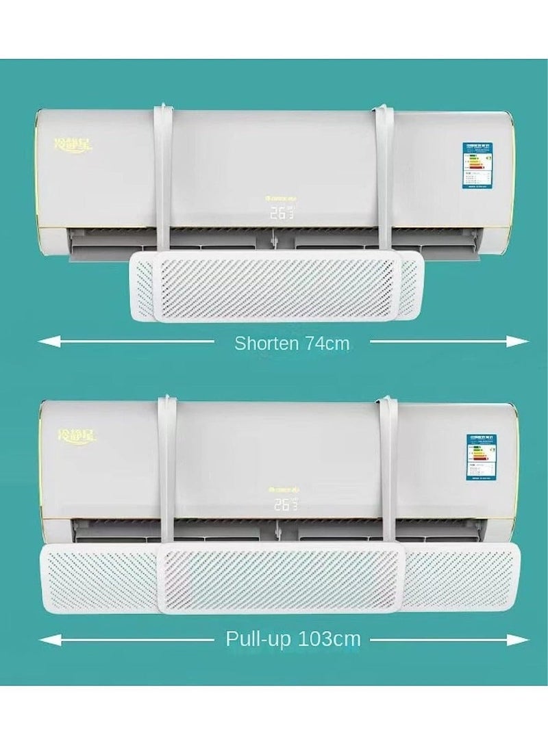 أرابايت حامي هواء مكيف الهواء  Air Conditioner Deflector، حاجز توجيه هواء التكييف، حامي قابل للتعديل لمنع تدفق الهواء مباشرة من مكيف الهواء، للاستخدام في المنزل والمكتب، حاجب هواء قابل للسحب لمكيف ال - Image 2