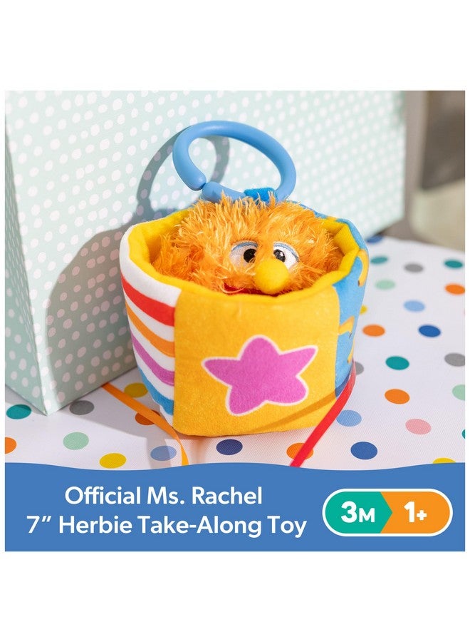 Ms. Rachel Official Herbie Sensory Take-Along Toy, Baby Swing & Baby Stroller Teething Toys w/Rattle & Clip, Toddler Toys for Girls & Boys Ages 3 Months to 1+ - Image 1