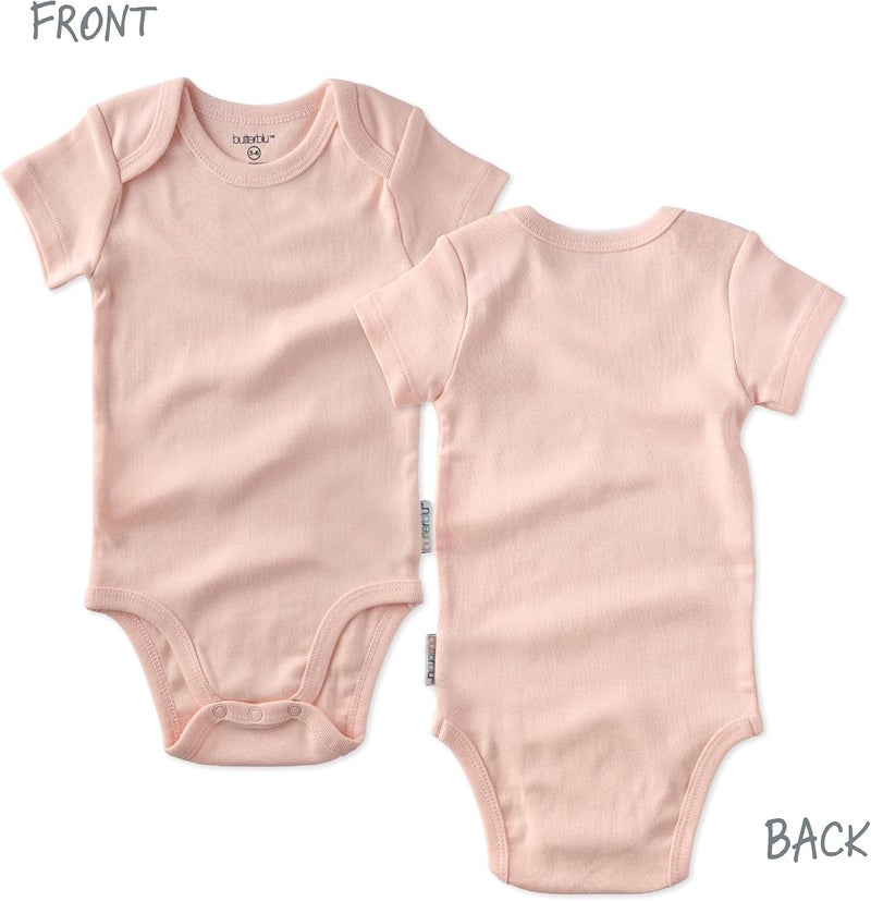 باتربلو Butterblu Avery 10-pack Short Sleeve Bodysuits​ 100% Organic Cotton Clothes for Newborn and Baby Girls, Boys, Unisex​ - Image 3