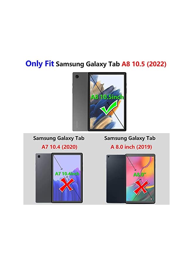 PROMASS For Samsung Galaxy Tab A8 10.5 Case 2022, Premium Pu Leather Case With Auto Wake & Sleep, Front Pocket & Multiple Viewing Angles For Samsung Tab A8 10.5 Inch Tablet-Denim Black - Image 3