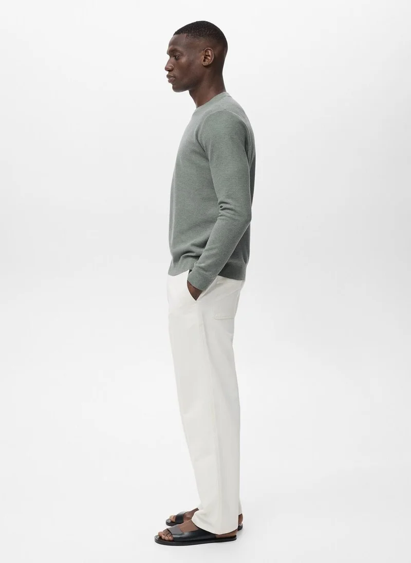 مانجو مان Microstructured cotton knitted sweater