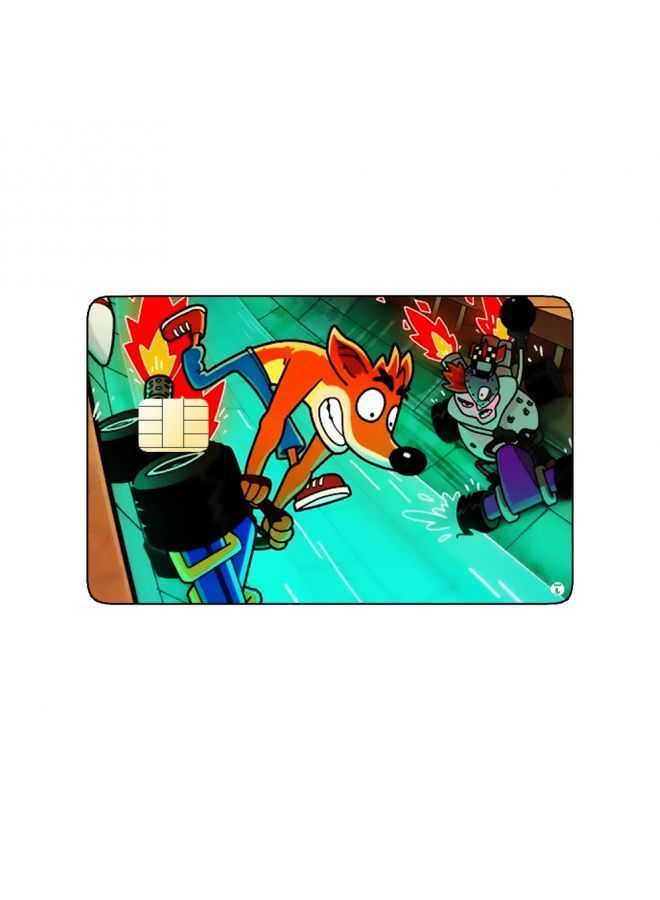 RKN PRINTED BANK CARD STICKER Crash Bandicoot Video Game - Image 1