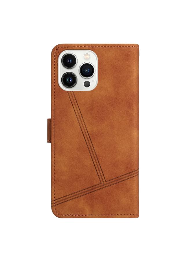 S-TOP Case For iPhone 16 Pro Skin-feel Stitching Leather Phone Case - Image 4