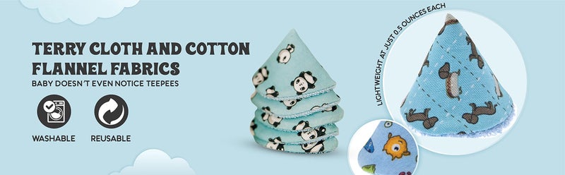 Beba Bean Washable Cotton Pee-Pee Teepees That Shield Baby Boys Pee During Diaper Changes. Makes a Great add-on Gift for a Baby Shower Thanks to its Fun, Gift-Ready Store Packaging. 5 Pack. Western - Image 5