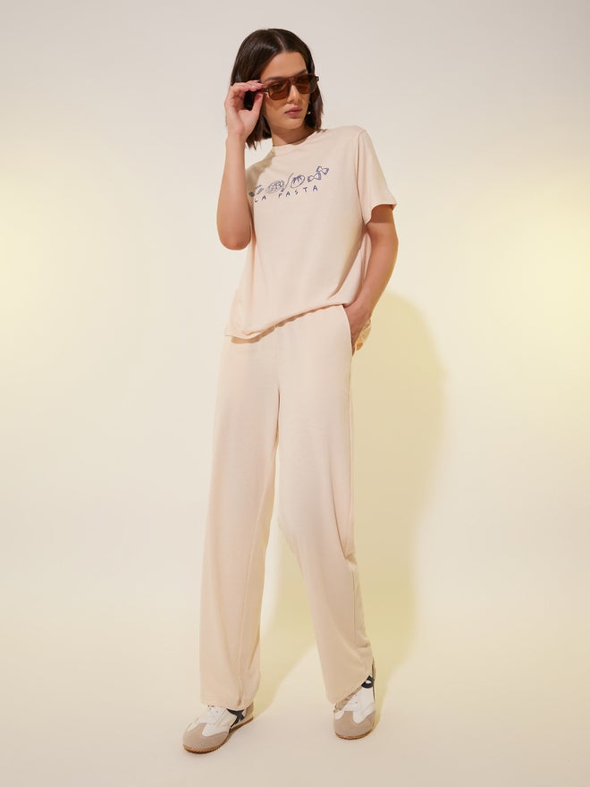 Take Two Take Two Graphic Printed Short Sleeve T-Shirt and Pants Co-Ords  - Image 2