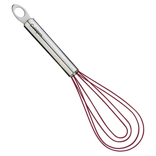 Cuisipro 8Inch Silicone Flat Whisk Red