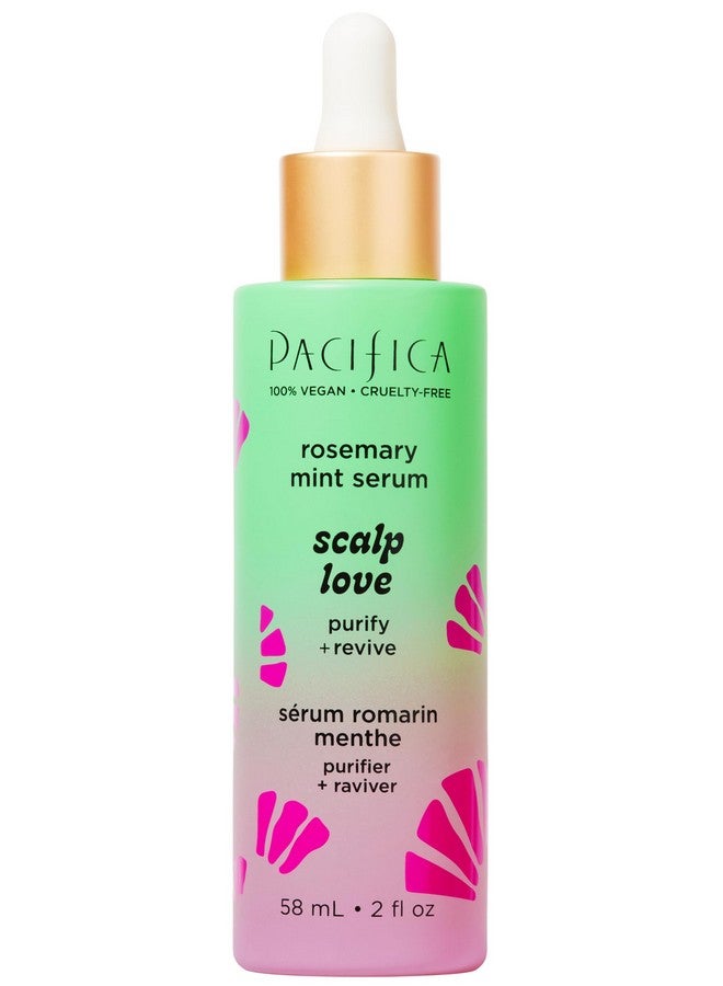 باسيفيكا سيروم فروة الرأس من باسيفيكا - سيروم إكليل الجبل والنعناع المنعش لفروة الرأس - علاج لفروة الرأس الجافة والحكة مع خلاصة بندق الساحرة لترطيب فروة الرأس وإزالة السموم منها، نباتي وخالٍ من القسوة، 2 أونصة - Image 1