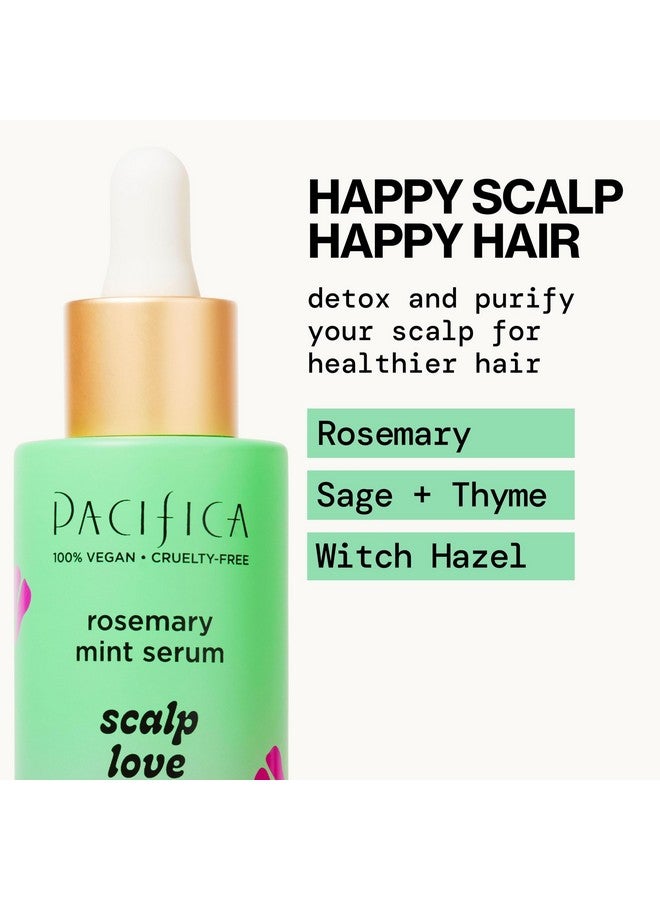باسيفيكا سيروم فروة الرأس من باسيفيكا - سيروم إكليل الجبل والنعناع المنعش لفروة الرأس - علاج لفروة الرأس الجافة والحكة مع خلاصة بندق الساحرة لترطيب فروة الرأس وإزالة السموم منها، نباتي وخالٍ من القسوة، 2 أونصة - Image 3