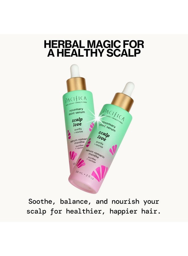 باسيفيكا سيروم فروة الرأس من باسيفيكا - سيروم إكليل الجبل والنعناع المنعش لفروة الرأس - علاج لفروة الرأس الجافة والحكة مع خلاصة بندق الساحرة لترطيب فروة الرأس وإزالة السموم منها، نباتي وخالٍ من القسوة، 2 أونصة - Image 2